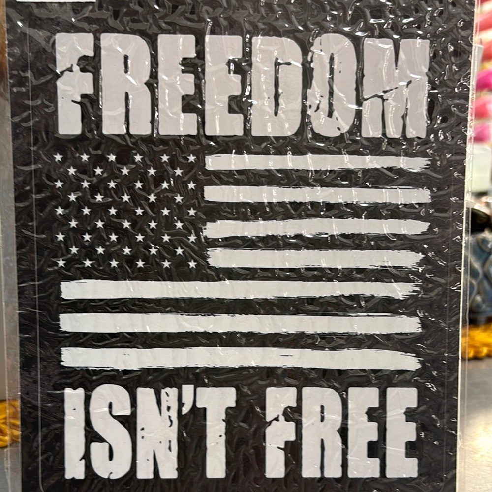 “Freedom Isn't Free” Waterproof Sticker - Picture 1 of 3